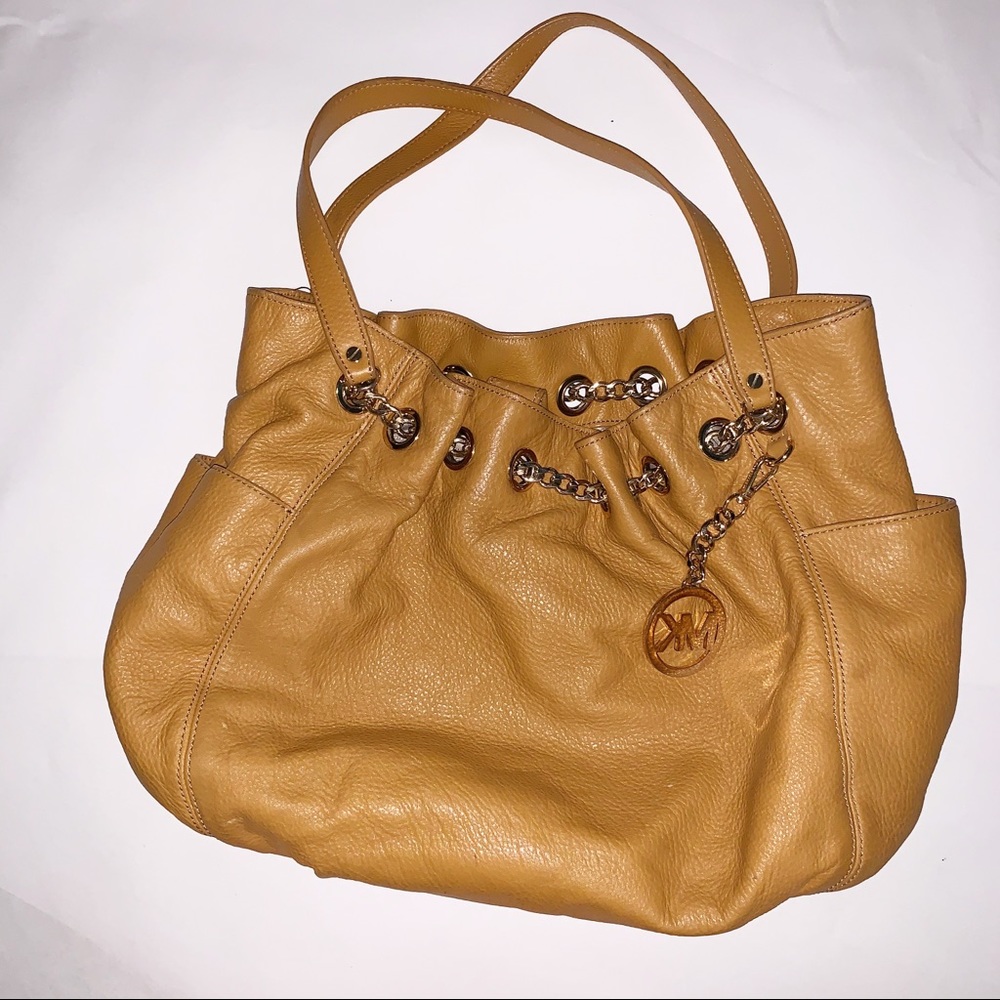 Michael Kors Camel Brown Genuine Leather Purse
